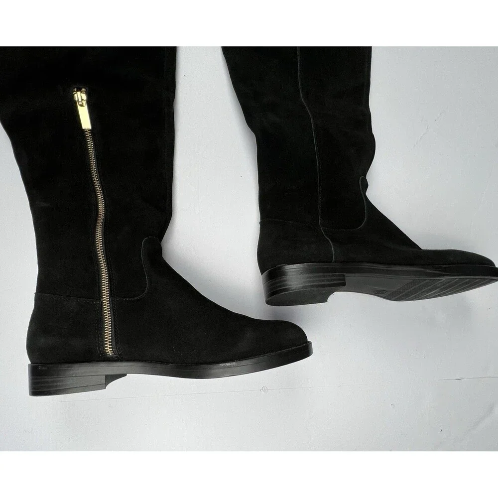 MERONA Boots Womens Size 8 Tessie Black Suede‎ Over-the-Knee Tall OTK Equestrian